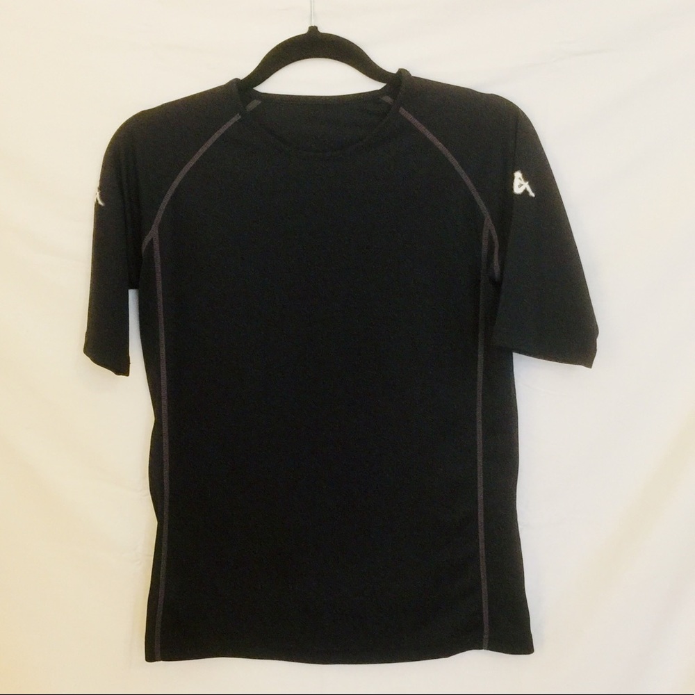 Kappa ActiveWear Short Sleeves Black Top size S